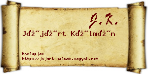 Jójárt Kálmán névjegykártya